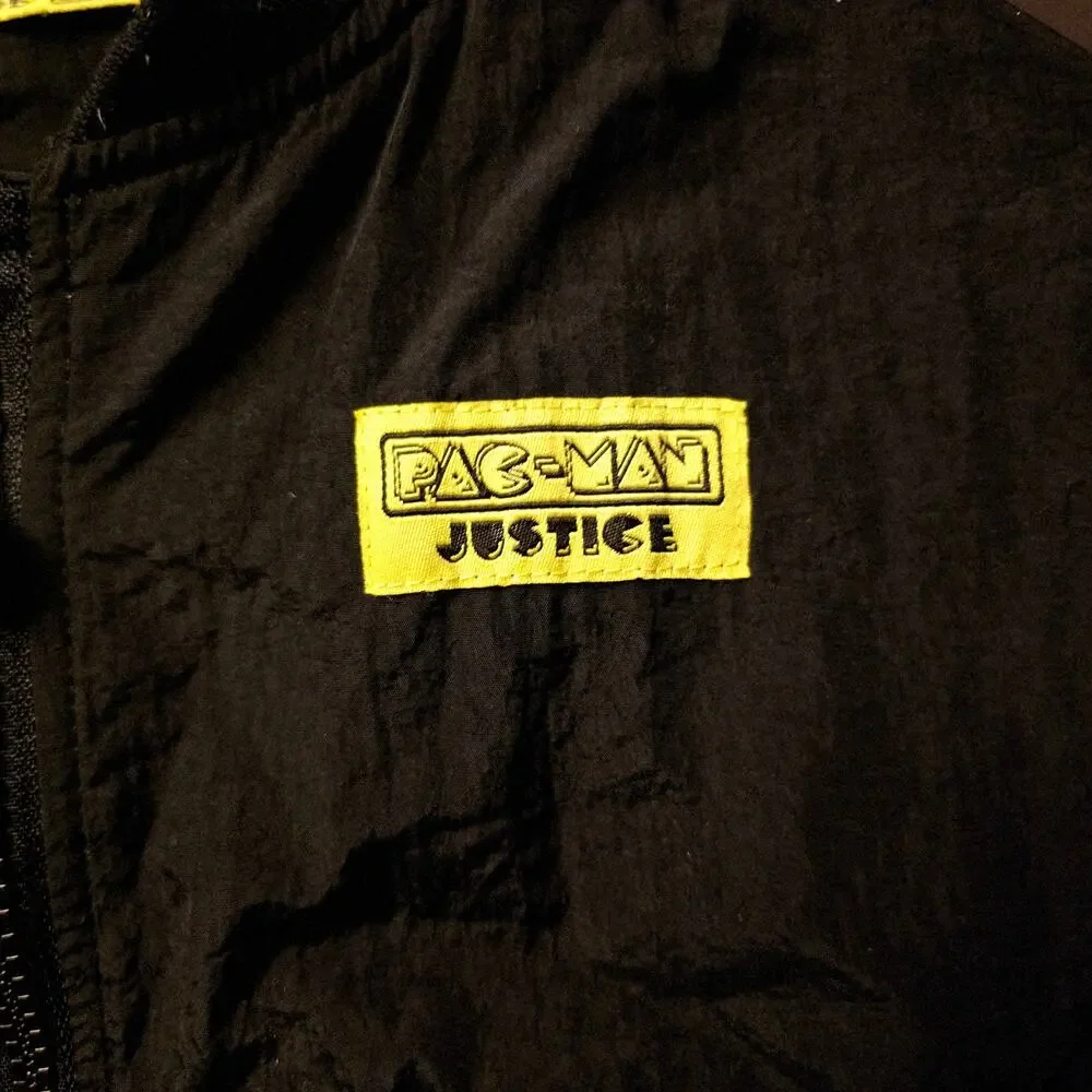 Justice Pac-man zip up bomber jacket size kids 7/8